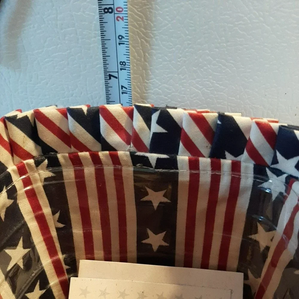 Longaberger 1995 All American Carry Along Basket Red White Blue Patriotic 6.5